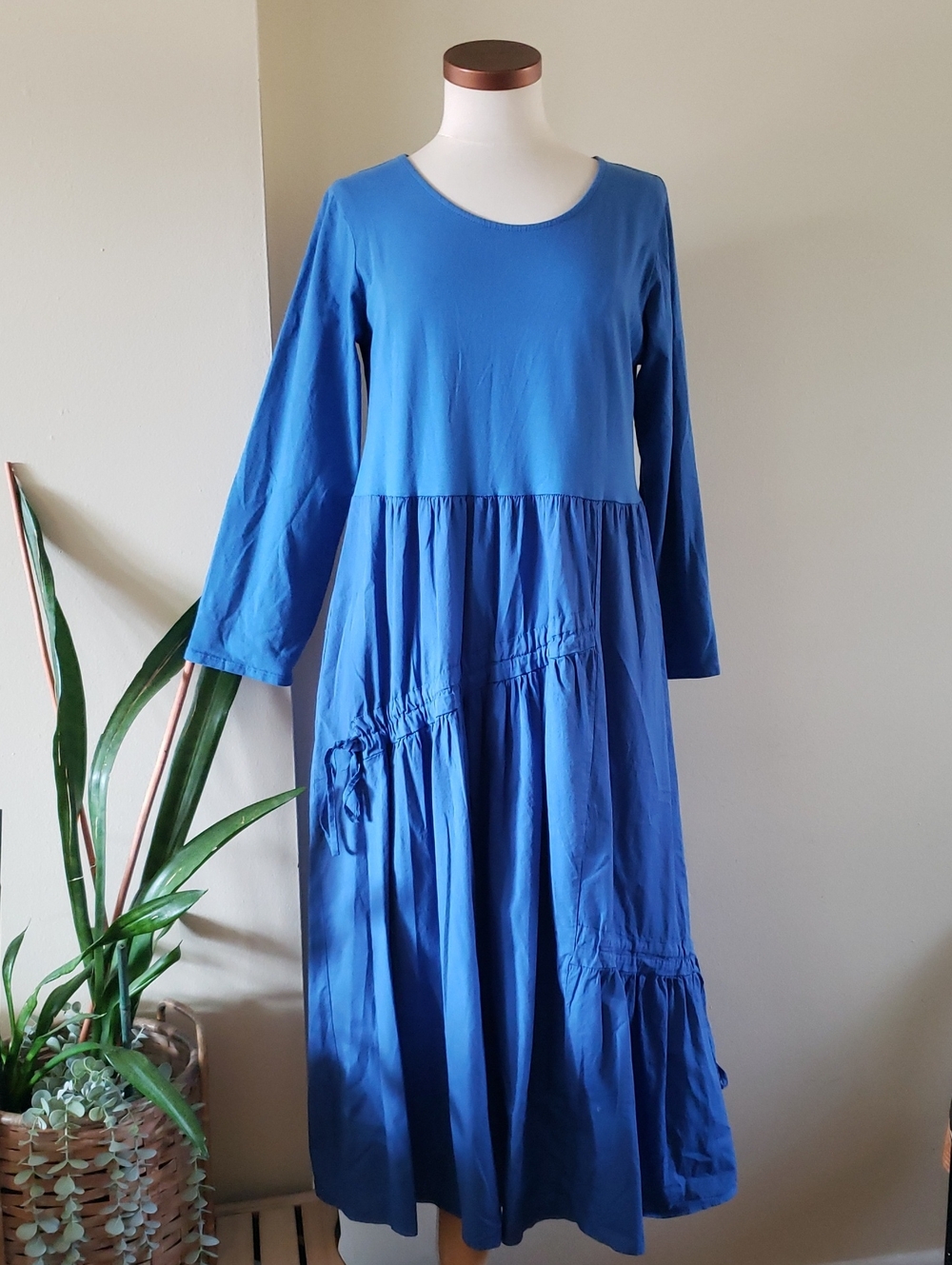 FROCCELLA Italy Cotton LS Maxi Dress - O/S